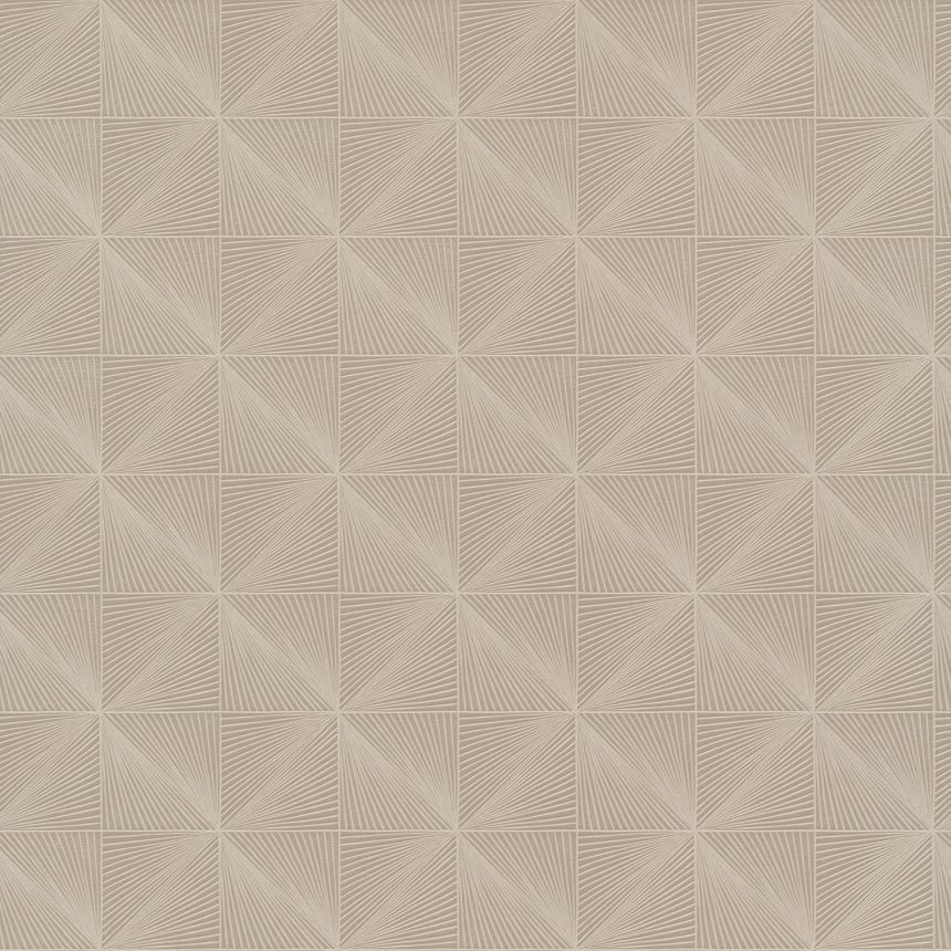 Hnedo-béžová vliesová tapeta geometrický vzor, CU3313, Cumaru, Grandeco